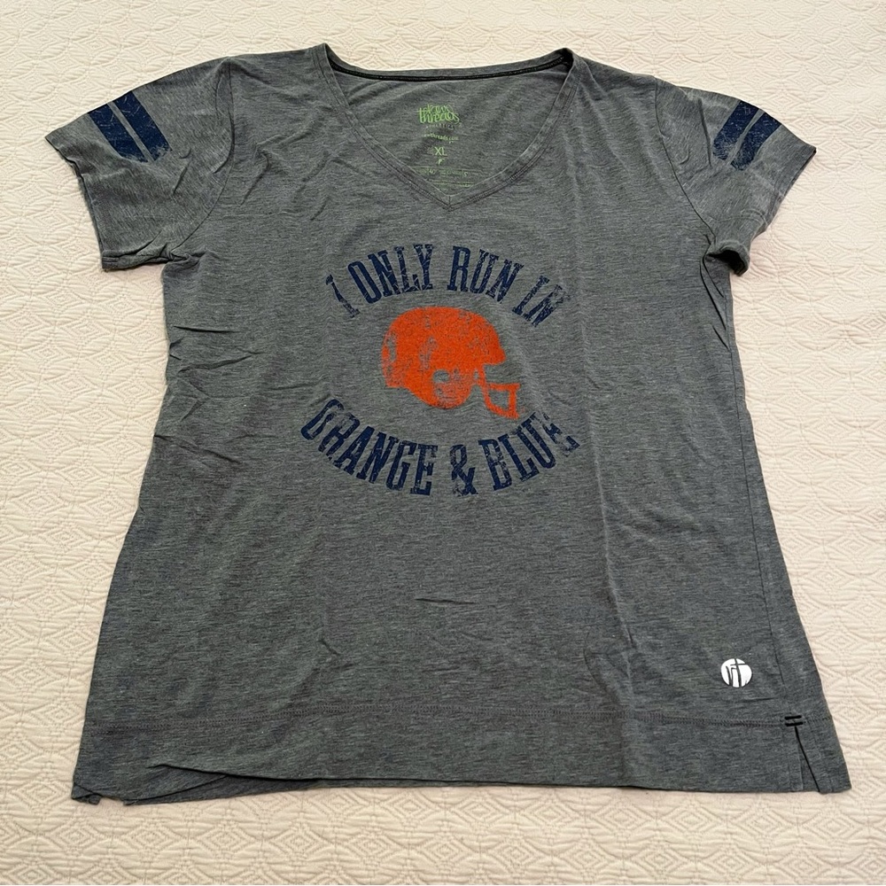 Raw Threads “I Only Run in Orange and Blue” Core V Bamboo Shirt (size XL)